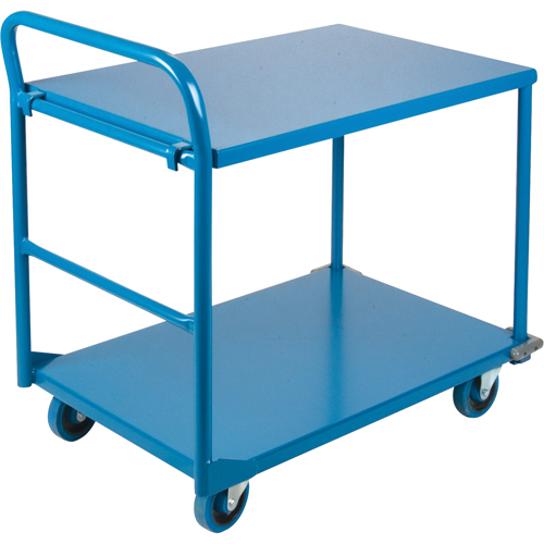 Chariots &agrave; tablettes/plateforme, Acier, 24" la x 36" p x 40" h, Capacit&eacute; de la plateforme 1300 lb Distribution Jean Lapalme