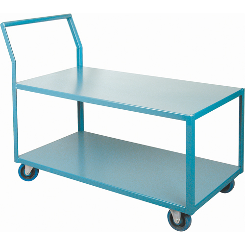 Heavy-Duty Low Profile Shop Carts, 2 Tiers, 24" W x 48" D x 40" H, 1200 lbs. Cap. Distribution Jean Lapalme