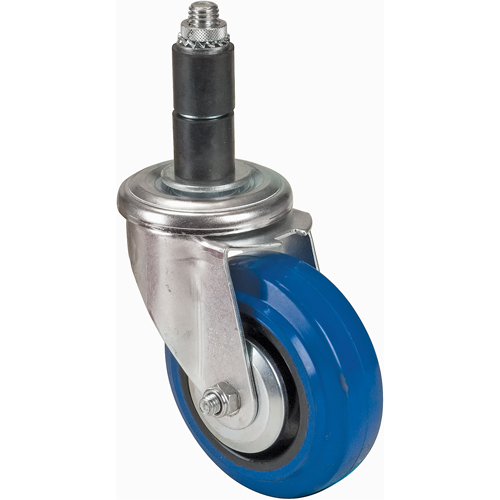 Roulette en caoutchouc &agrave; tige, Pivotant, Diam&egrave;tre 4" (101,6 mm) Distribution Jean Lapalme