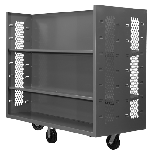 Chariots en treillis m&eacute;tallique, Acier, 30" x 54" x 60", Capacit&eacute; 1500 lb Distribution Jean Lapalme