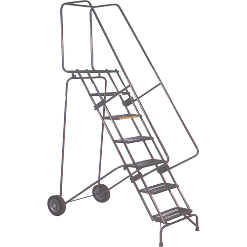 &eacute;chelles mobiles Fold-N-Store, 7 marches, Perfor&eacute;, Hauteur 70" Distribution Jean Lapalme