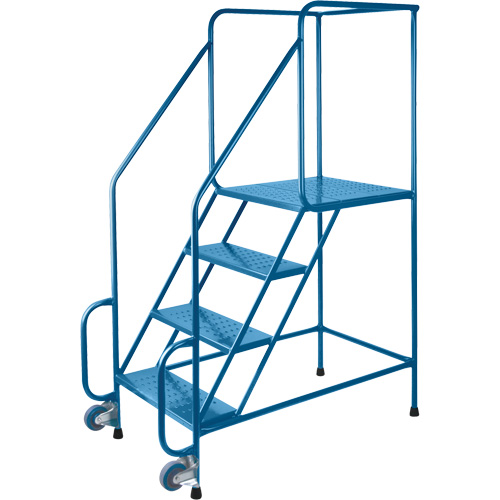 Tilt-N-Roll Ladders, Steel, 4 Steps, 22" Wide, 24" D x 38" H Top Step Distribution Jean Lapalme