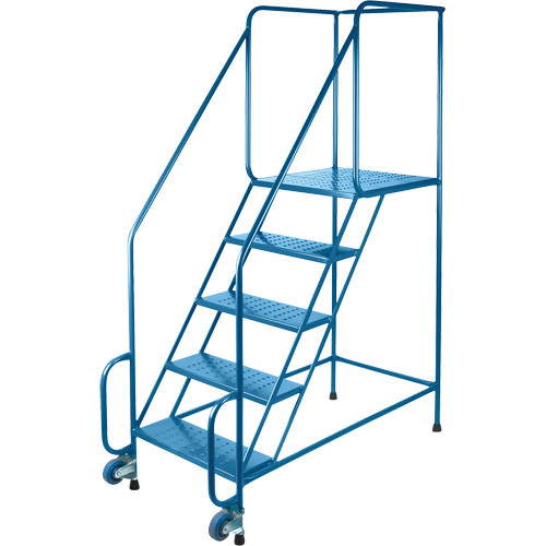 Tilt-N-Roll Ladders, Steel, 5 Steps, 22" Wide, 24" D x 47" H Top Step Distribution Jean Lapalme