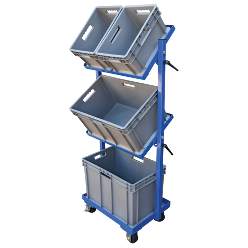 Chariot &agrave; cueillette, Acier, 30-11/16" la x 19-1/4" p, 3 tablettes, Capacit&eacute; 300 lb Distribution Jean Lapalme