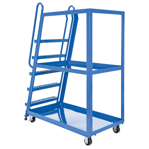 Chariot &agrave; cueillette, Acier, 27-7/8" la x 56-1/8" p, 3 tablettes, Capacit&eacute; 1000 lb Distribution Jean Lapalme