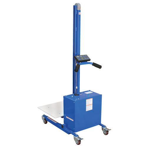 Gerbeur &agrave; plateforme &agrave; &eacute;l&eacute;vation rapide, M&eacute;canisme &eacute;lectrique, Capacit&eacute; de 175 lb, Levage max de 57" Distribution Jean Lapalme
