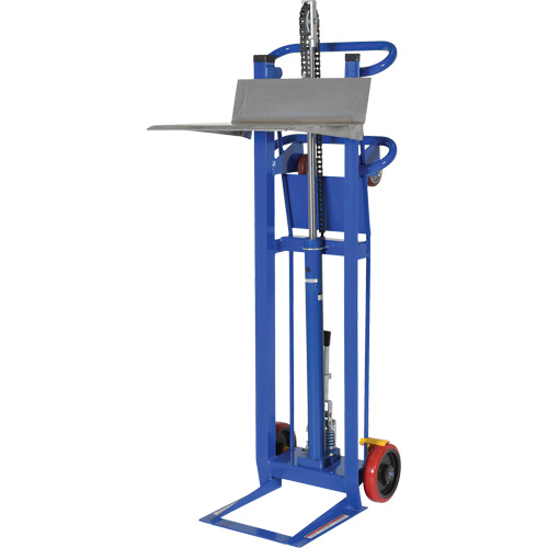 Hydra Lift Platform Stacker, Foot Pump Operated, 750 lbs. Capacity, 52" Max Lift Distribution Jean Lapalme