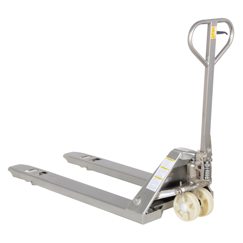 Transpalette, Acier inoxydable, 48" lo x 27" la, Capacit&eacute; 5500 lb Distribution Jean Lapalme
