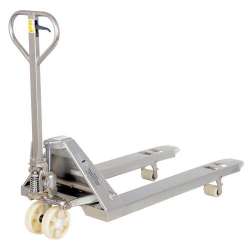 Transpalette, Acier inoxydable, 48" lo x 27" la, Capacit&eacute; 5500 lb Distribution Jean Lapalme