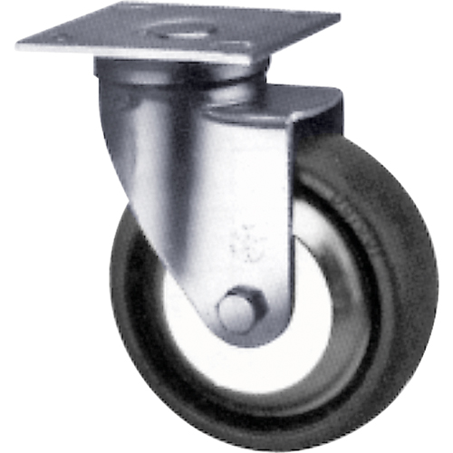 Heavy-Duty Caster, Swivel, 5" (127 mm), Solid Elastomer, 1000 lbs. (453.6 kg.) Distribution Jean Lapalme