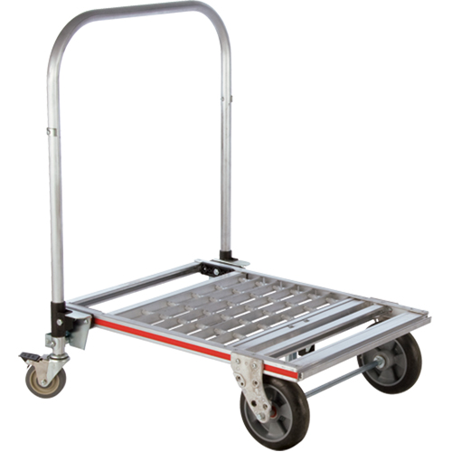 Chariot &agrave; plateforme repliable &agrave; quatre roues, Aluminium, 750 lb, 31" lo x 23-1/4" la, Hauteur 39" Distribution Jean Lapalme