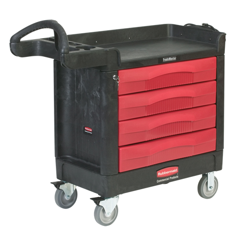 Armoires mobiles & centres de travail Trademaster, 4 tiroirs, 40-5/8" lo x 18-7/8" la x 38-3/8" h, Noir Distribution Jean Lapalme