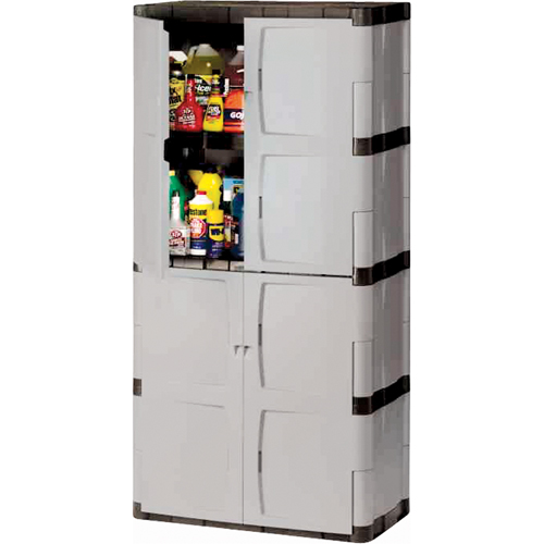 Armoire robuste, Plastique, 3 Tablettes, 72" h x 36" la x 18" P, Mica et charbon Distribution Jean Lapalme