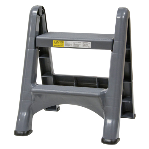 Escabeau repliable, 2 marches, 19-1/2" x 20-1/2" x Hauteur 22-3/4" Distribution Jean Lapalme