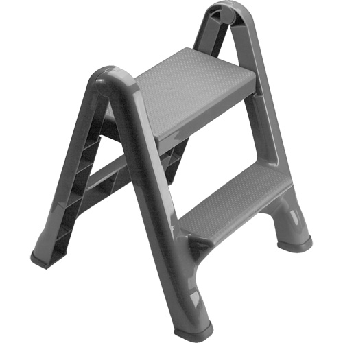 Escabeau repliable, 2 marches, 19-1/2" x 20-1/2" x Hauteur 22-3/4" Distribution Jean Lapalme