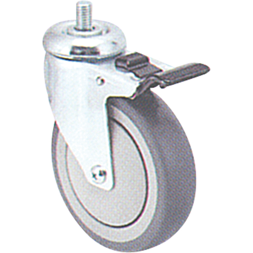 Zinc Plated Caster, Swivel with Brake, 5" (127 mm) Dia., 240 lbs. (108 kg.) Capacity Distribution Jean Lapalme