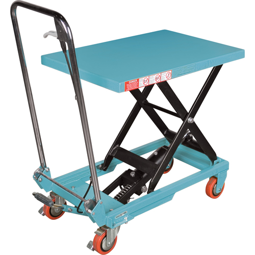 Heavy-Duty Hydraulic Scissor Lift Table, 27-1/2" L x 17-3/4" W, Steel, 330 lbs. Capacity Distribution Jean Lapalme