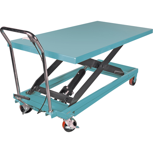 Heavy-Duty Hydraulic Scissor Lift Table, 63" L x 31-7/8" W, Steel, 1100 lbs. Capacity Distribution Jean Lapalme