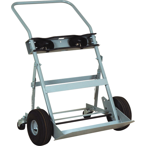 Chariots &agrave; quatre roues pour bouteilles, Roues Pneumatique, Base de 28" la x 6" lo, 1000 lb Distribution Jean Lapalme
