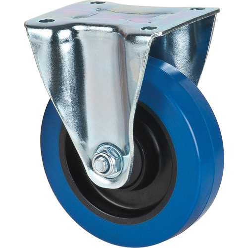Roulette bleue, Fixe, 5" (127 mm), Caoutchouc, 400 lb (181 kg) Distribution Jean Lapalme