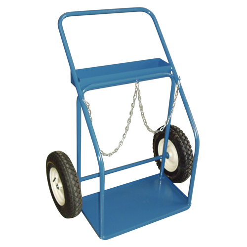 Gas Cylinder Carts, Pneumatic Wheels, 25" W x 13" L Base, 400 lbs. Distribution Jean Lapalme