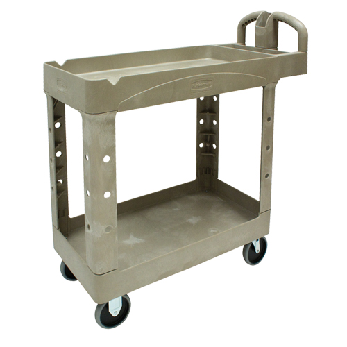 Heavy Duty Utility Cart - 4500-88, 2 Tiers, 17-1/8" x 33-1/4" x 39", 500 lbs. Capacity Distribution Jean Lapalme