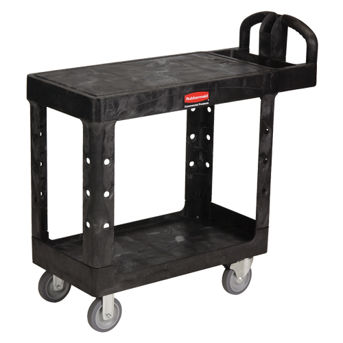 Flat Shelf Heavy Duty Utility Cart - 4505-00, 2 Tiers, 17-1/4" x 38-1/10" x 38-1/2", 500 lbs. Capacity Distribution Jean Lapalme
