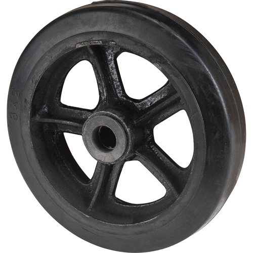 Roue en caoutchouc moul&eacute;, 8" (203 mm) dia. x 2" (51 mm) la, Capacit&eacute; de 400 lb (181 kg) Distribution Jean Lapalme