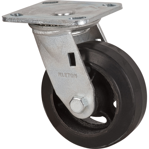 Mold-on Caster, Swivel, 5" (127 mm), Rubber, 440 lbs. (199 kg.) Distribution Jean Lapalme