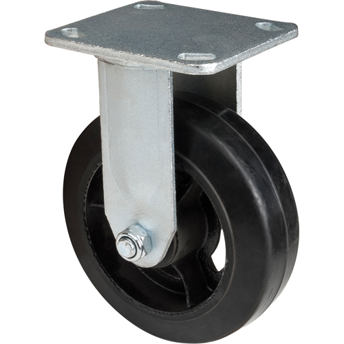 Roulette moul&eacute;, Fixe, 6" (152,4 mm), Caoutchouc, 550 lb (249 kg) Distribution Jean Lapalme