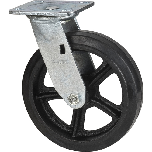 Mold-on Caster, Swivel, 8" (203.2 mm), Rubber, 660 lbs. (299 kg.) Distribution Jean Lapalme