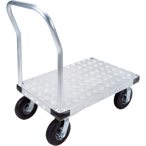 Aluminum Platform Truck, 24" W x 36" L, 1400 lbs. Cap., Pneumatic Wheels Distribution Jean Lapalme