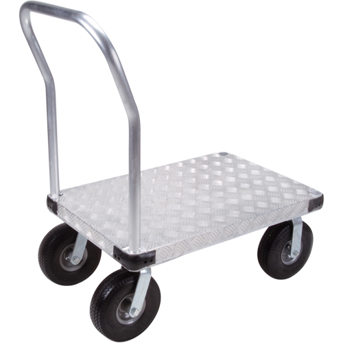 Chariots &agrave; plateforme en aluminium, 24" la x 36" lo, 1200 lb cap, Roues Anticrevaison Distribution Jean Lapalme