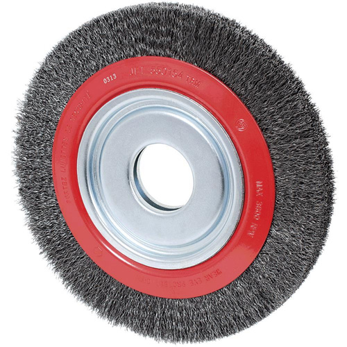 101G-2C Crimped Wire Wheel, 8" Dia., 0.02" Fill, 1/2" - 2" Arbor Distribution Jean Lapalme
