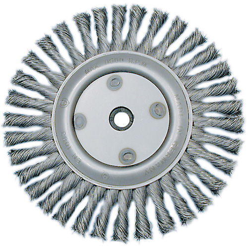 Meule &agrave; fils nou&eacute;s torsad&eacute;s, Dia. 6", Fils 0,02", Arbre 5/8"-1/2, Acier Distribution Jean Lapalme