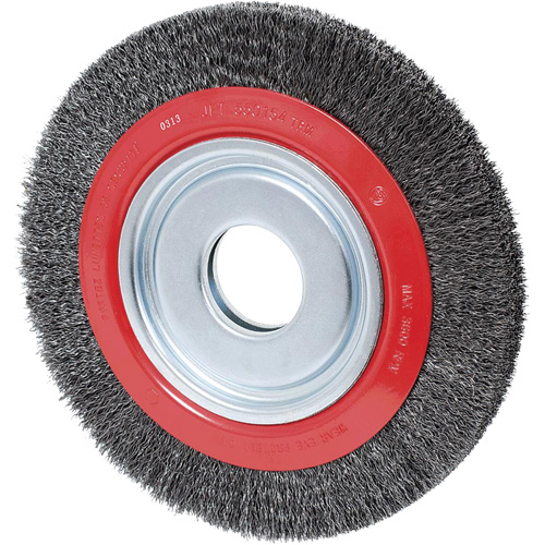 Crimped Wire Wheel, 6" Dia., 0.007" Fill, 2"/1/2" - 5/8" Arbor Distribution Jean Lapalme