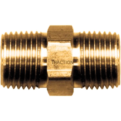 Mamelon hexagonal, Laiton, 3/8" x 1/4", NPT x NPT Distribution Jean Lapalme