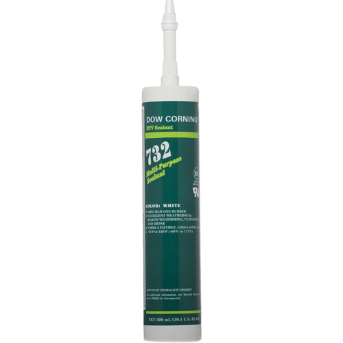 Dowsil 732 Multi-Purpose Silicone Sealant, 300 ml, Cartridge, White Distribution Jean Lapalme