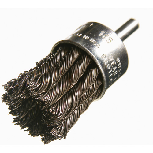 Knotted Wire End Brushes, 1" Dia., 0.012" Wire Dia., 1/4" Shank Distribution Jean Lapalme