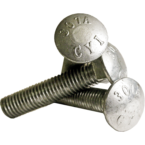 Boulon de carrosserie &agrave; filet complet, 5/16" x 2-1/2" lo, Galvanis&eacute;, Cors&eacute; Distribution Jean Lapalme