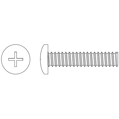 Vis m&eacute;caniques &agrave; t&ecirc;te cylindrique, #10-24 x 3/8" lo, Zingu&eacute; Distribution Jean Lapalme