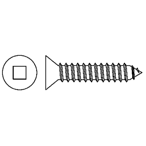 Tapping Flat Head Screws, #6 x 3/4" L, Zinc Plated Distribution Jean Lapalme