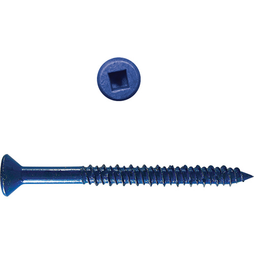 Flat Square HD Concrete Screws, 3/16" x 3-1/4" L, Zinc Plate Distribution Jean Lapalme