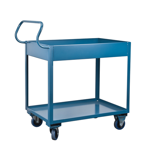 Deep Lipped Service Cart, 2 Tiers, 24" W x 47" H x 36" D, 1200 lbs. Capacity Distribution Jean Lapalme