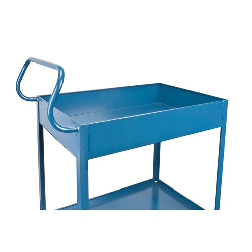 Deep Lipped Service Cart, 2 Tiers, 24" W x 47" H x 36" D, 1200 lbs. Capacity Distribution Jean Lapalme