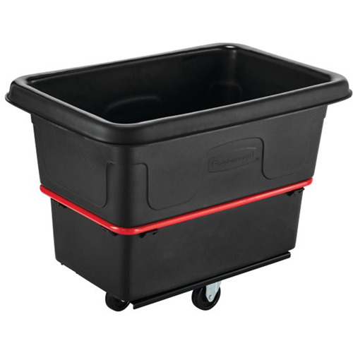 Heavy-Duty Utility Truck, Black Recycled Plastic, 26"/38-3/8" L x 26"/38-2/5" W x 28-1/4"/28-3-10" H, 8 cu. Ft. Volume, 700 lbs. Capacity Distribution Jean Lapalme