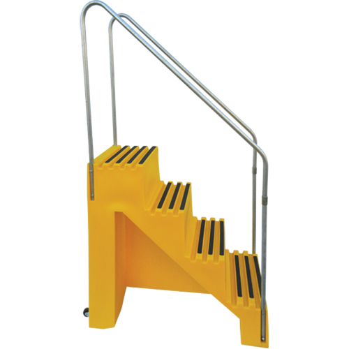 Escabeau industriel, 4 marches, 43" x 22-1/2" x Hauteur 66" Distribution Jean Lapalme