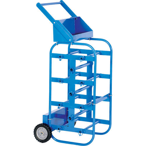 Portable Wire Reel Caddy, Steel, 11 Rod, 19-1/2" W x 43-1/4" H x 17-1/2" D, 150 lbs. Capacity Distribution Jean Lapalme
