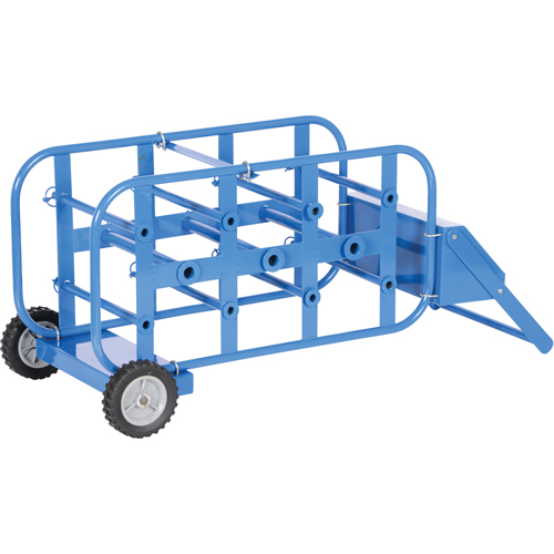 Portable Wire Reel Caddy, Steel, 11 Rod, 19-1/2" W x 43-1/4" H x 17-1/2" D, 150 lbs. Capacity Distribution Jean Lapalme