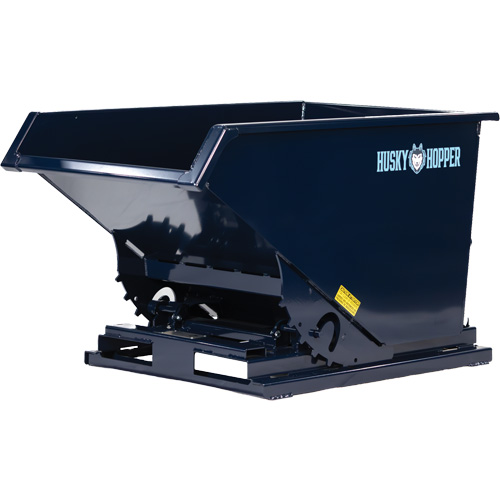 Self-Dumping Hopper, Steel, 1-1/2 cu.yd., Blue Distribution Jean Lapalme